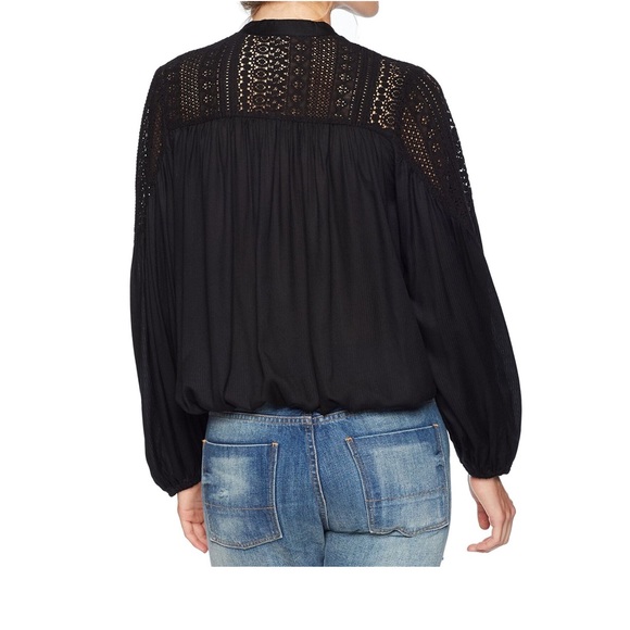 Lucky Brand Lace Peasant Top - Picture 2 of 2